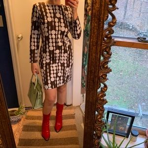 Vintage 1960s long sleeve mini dress retro mod 6